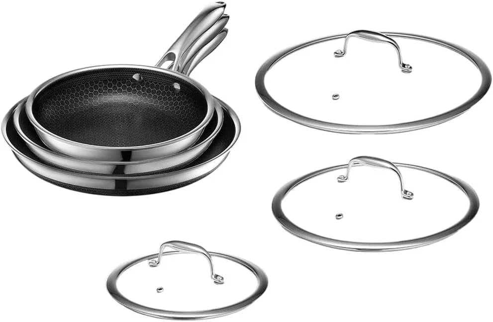 Hybrid 7 Piece Cookware Set w/ Lids New Open Box
